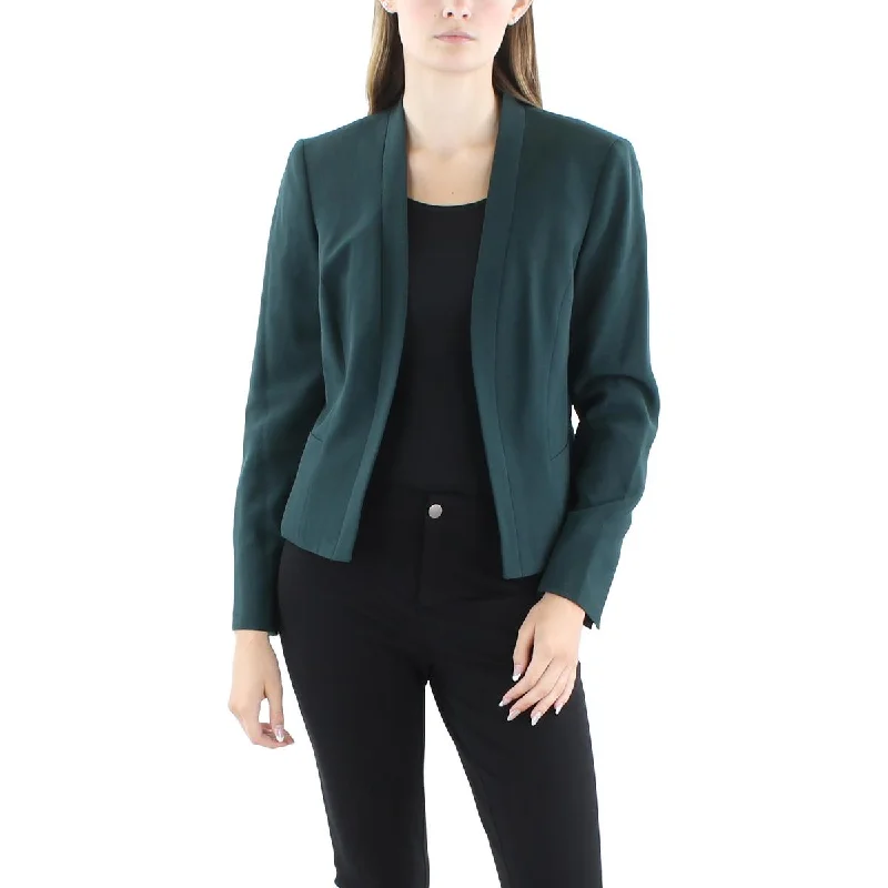 Le Suit Womens Crop  Open-Front Blazer