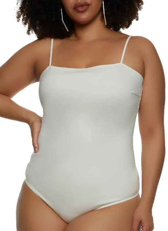 Plus Size Square Neck Cami Bodysuit