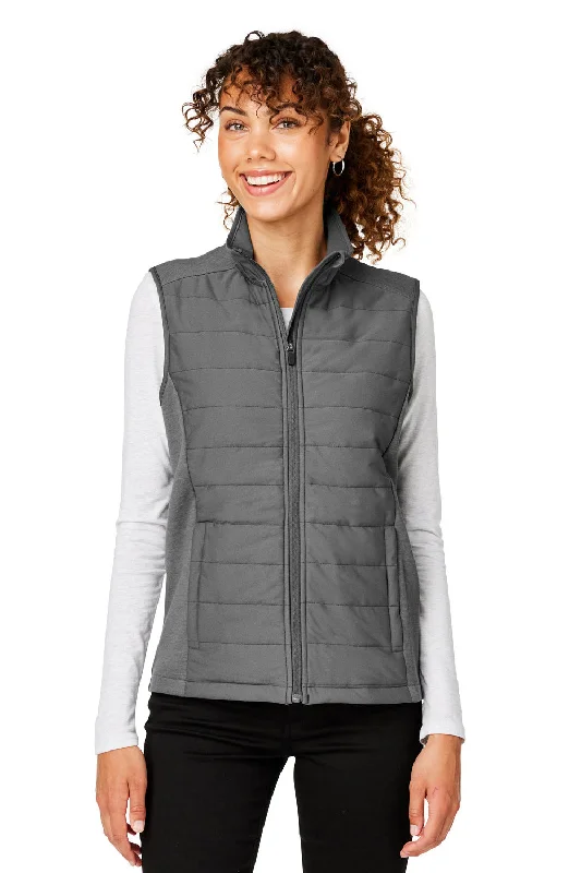 Devon & Jones Womens New Classics Charleston Hybrid Full Zip Vest - Graphite Grey Melange