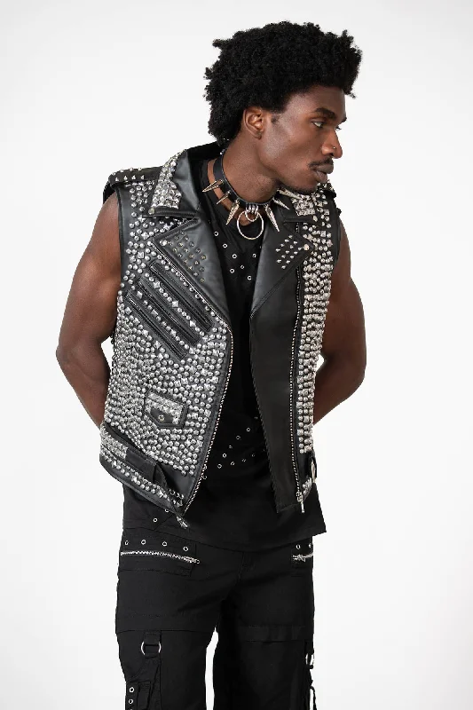 Overload II Leather Vest [FAUX LEATHER]