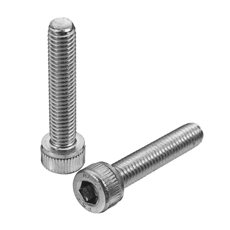 Suleve™ M5SH4 50Pcs M5 Stainless Steel Hex Socket Cap Head Screws Bolts 8-30Mm Optional Length