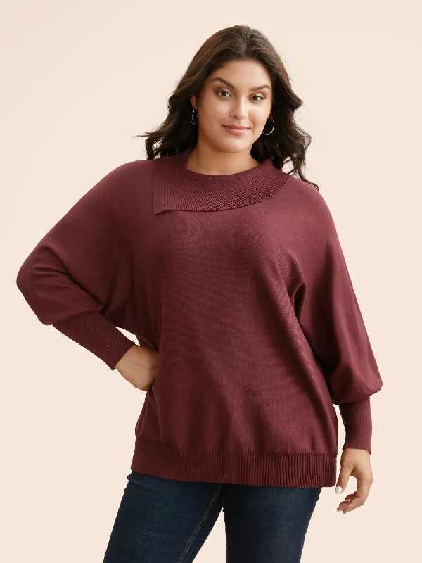 Supersoft Essentials Asymmetrical Neck Dolman Sleeve Pullover