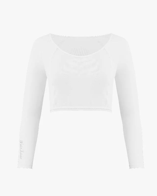 Mesh cooling feeling bolero - White